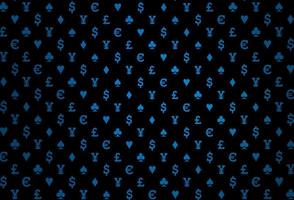 Dark blue vector layout with elements of cards.