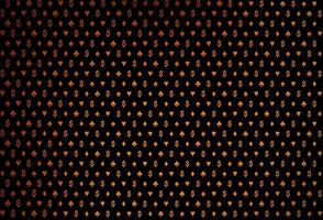 Dark yellow, orange vector pattern with symbol of cards.