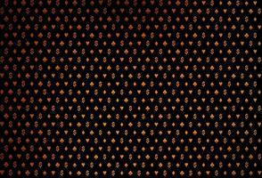 Dark yellow, orange vector pattern with symbol of cards.