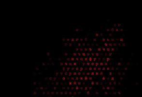 Dark red vector texture with ABC characters.