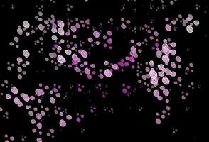 Dark Purple vector pattern with lamp shapes.