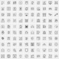 100 Business Icons for web and Print Material vector