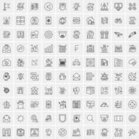 100 iconos de negocios para web y material impreso vector