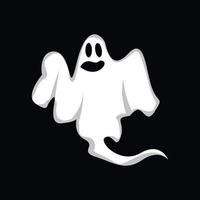 Ghost Logo Design, Halloween Icon, Halloween Costume Illustration, Celebration Banner Template vector