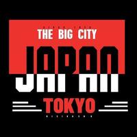 Tokyo Japan typography design t-shirt print vector illustration