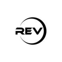 REV letter logo design in illustration. Vector logo, calligraphy designs for logo, Poster, Invitation, etc.