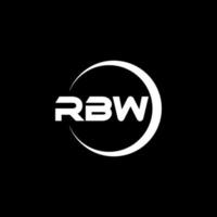 RBW letter logo design in illustration. Vector logo, calligraphy designs for logo, Poster, Invitation, etc.