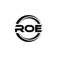 ROE letter logo design in illustration. Vector logo, calligraphy designs for logo, Poster, Invitation, etc.