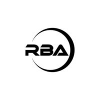 diseño de logotipo de letra rba en ilustración. logotipo vectorial, diseños de caligrafía para logotipo, afiche, invitación, etc. vector