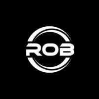 ROB letter logo design in illustration. Vector logo, calligraphy designs for logo, Poster, Invitation, etc.
