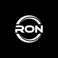 diseño del logotipo de la letra ron en la ilustración. logotipo vectorial, diseños de caligrafía para logotipo, afiche, invitación, etc. vector