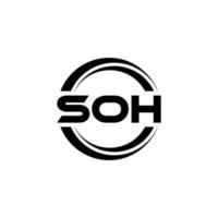SOH letter logo design in illustration. Vector logo, calligraphy designs for logo, Poster, Invitation, etc.