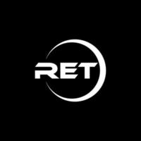 RET letter logo design in illustration. Vector logo, calligraphy designs for logo, Poster, Invitation, etc.