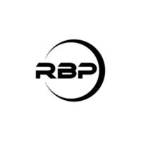 diseño del logotipo de la letra rbp en la ilustración. logotipo vectorial, diseños de caligrafía para logotipo, afiche, invitación, etc. vector