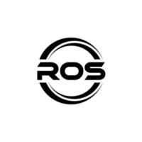 ROS letter logo design in illustration. Vector logo, calligraphy designs for logo, Poster, Invitation, etc.