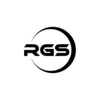 diseño de logotipo de letra rgs en ilustración. logotipo vectorial, diseños de caligrafía para logotipo, afiche, invitación, etc. vector