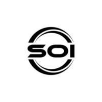 SOI letter logo design in illustration. Vector logo, calligraphy designs for logo, Poster, Invitation, etc.