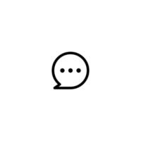 icono de chat de burbuja simple vector ilustración perfecta