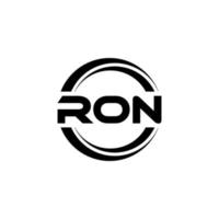 diseño del logotipo de la letra ron en la ilustración. logotipo vectorial, diseños de caligrafía para logotipo, afiche, invitación, etc. vector