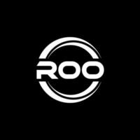 ROO letter logo design in illustration. Vector logo, calligraphy designs for logo, Poster, Invitation, etc.