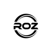 ROZ letter logo design in illustration. Vector logo, calligraphy designs for logo, Poster, Invitation, etc.