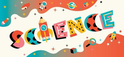 Colorful Font Design With Abstract Shapes vector