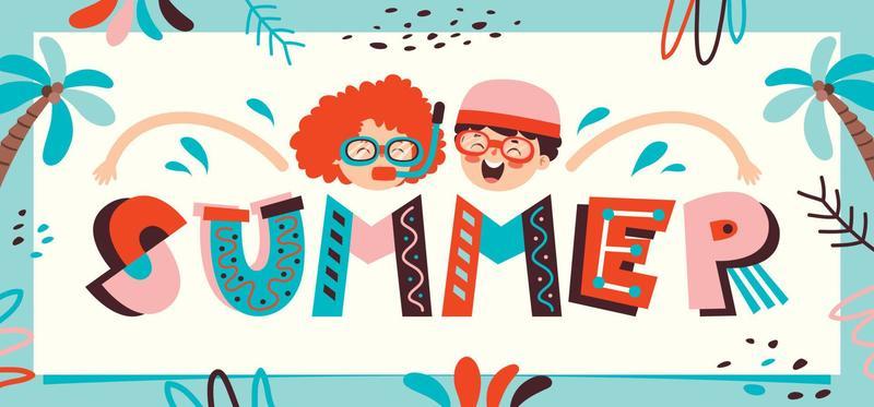 Colorful Font Design With Abstract Shapes