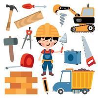 Set Of Various Construction Elements vector