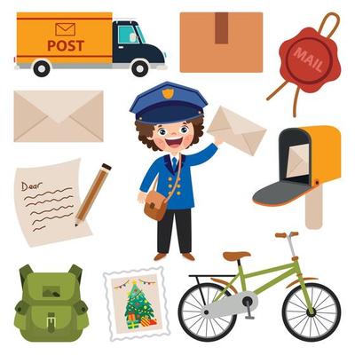 Set Of Various Post Elements