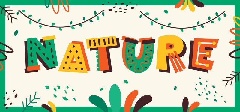 Colorful Font Design With Abstract Shapes