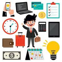 Set Of Various Business Elements vector