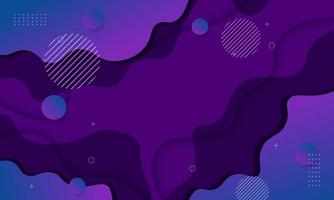 Purple gradient fluid with shadows. vector