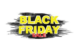 Black friday background with brush style. vector