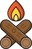 bonfire vector illustration on a background.Premium quality symbols.vector icons for concept and graphic design.