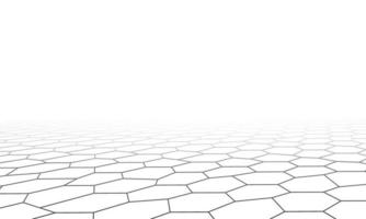 Perspective low poly hexagonal background. vector