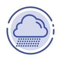 Cloud Rain Canada Blue Dotted Line Line Icon vector