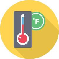 ilustración de vector de temperatura fahrenheit en un fondo. símbolos de calidad premium. iconos vectoriales para concepto y diseño gráfico.