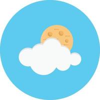 ilustración de vector de luna de nube en un fondo. símbolos de calidad premium. iconos vectoriales para concepto y diseño gráfico.