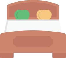 ilustración de vector de cama en un fondo. símbolos de calidad premium. iconos vectoriales para concepto y diseño gráfico.