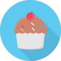 ilustración de vector de cupcake en un fondo. símbolos de calidad premium. iconos vectoriales para concepto y diseño gráfico.