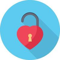 unlock heart vector illustration on a background.Premium quality symbols.vector icons for concept and graphic design.