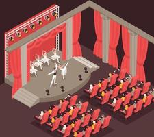 Isometric Ballet Illustration vector