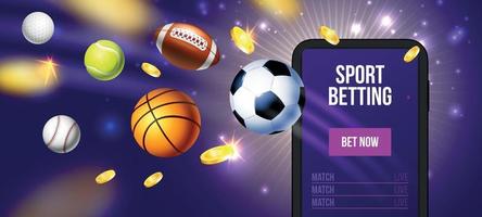 Realistic Sports Betting Poster vector