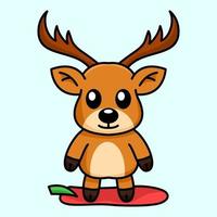 Vector illustration of a cute and adorable deer