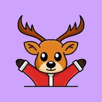 Vector illustration of a cute and adorable deer