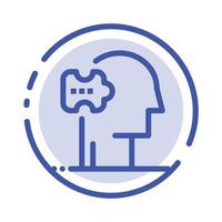 Psychiatry Psychology Solution Solutions Blue Dotted Line Line Icon vector