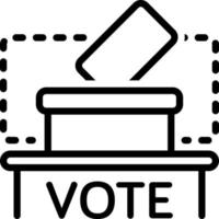 icono de línea para votar donde vector