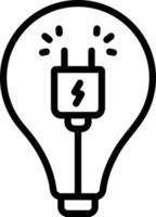 line icon for electricity vector