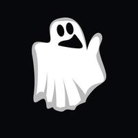 diseño de logotipo fantasma, icono de Halloween, ilustración de disfraces de Halloween, plantilla de banner de celebración vector