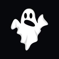 diseño de logotipo fantasma, icono de Halloween, ilustración de disfraces de Halloween, plantilla de banner de celebración vector